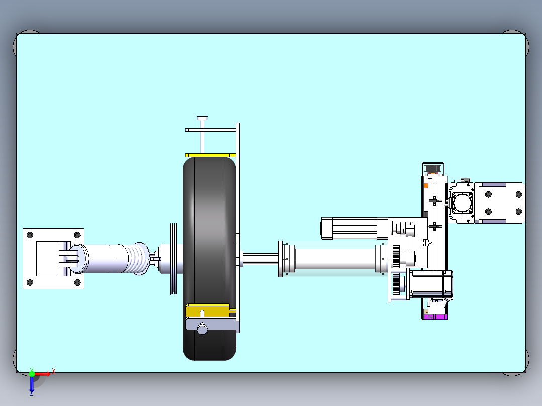 轮毂驱动电动汽车悬架振动试验台设计1444295俯视图