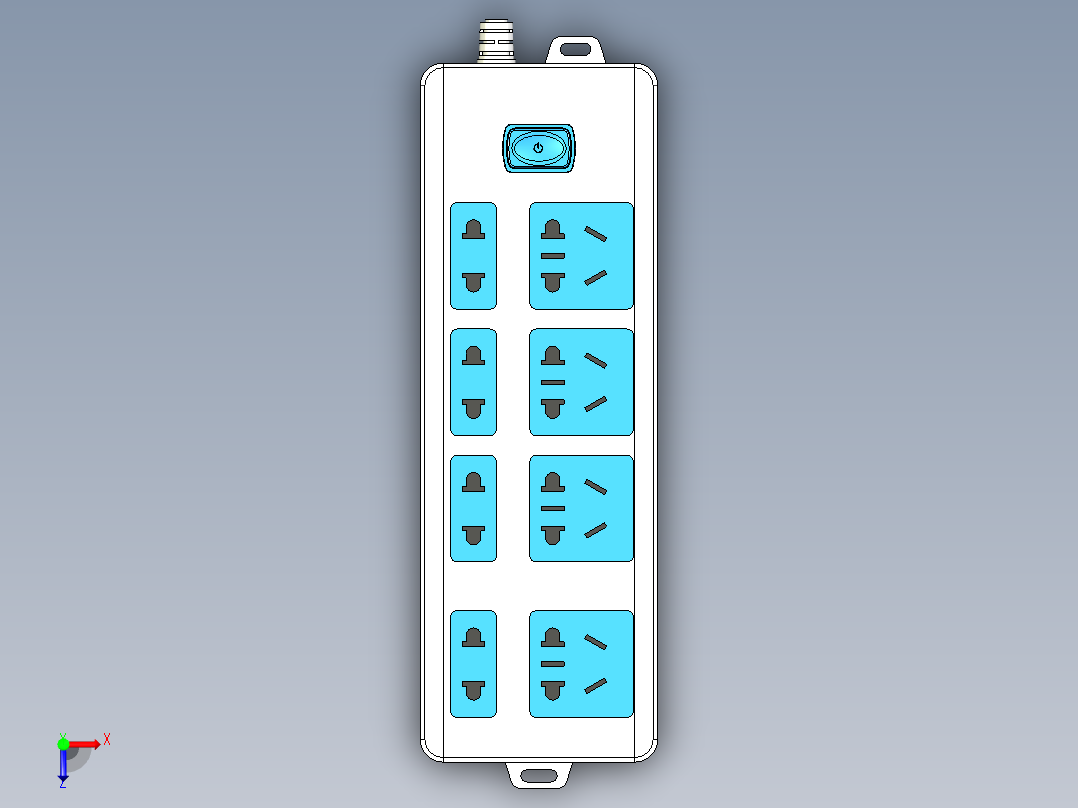 公牛GN-403插线板 UG SW STP X_T俯视图