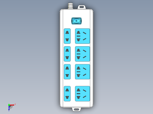 公牛GN-403插线板 UG SW STP X_T俯视缩略图