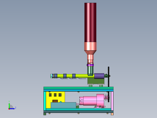可降解塑化单螺杆挤出机左视缩略图