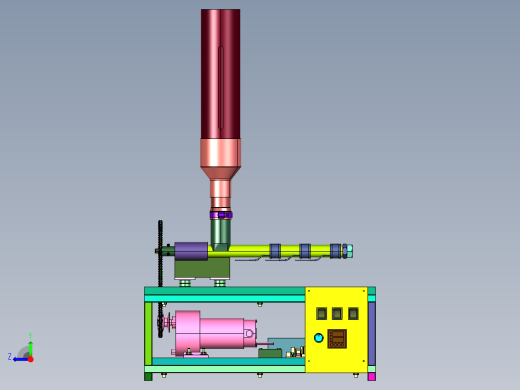 可降解塑化单螺杆挤出机右视缩略图