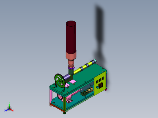 可降解塑化单螺杆挤出机正等轴测缩略图