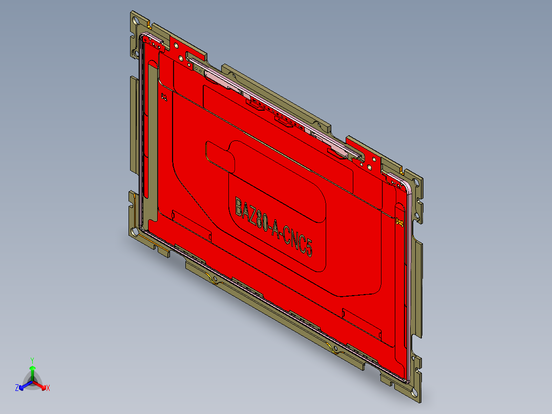 BAZ80-A笔记本CNC工装夹具三维模型-CNC5正等轴测图