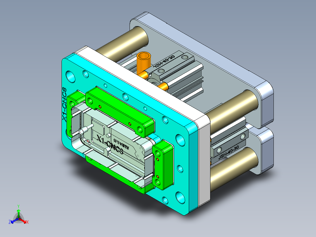 X1-笔记本CNC工装夹具三维模型CNC8-1203