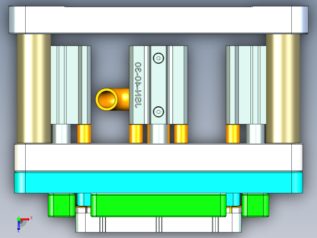 X1-笔记本CNC工装夹具三维模型CNC8-1203俯视图
