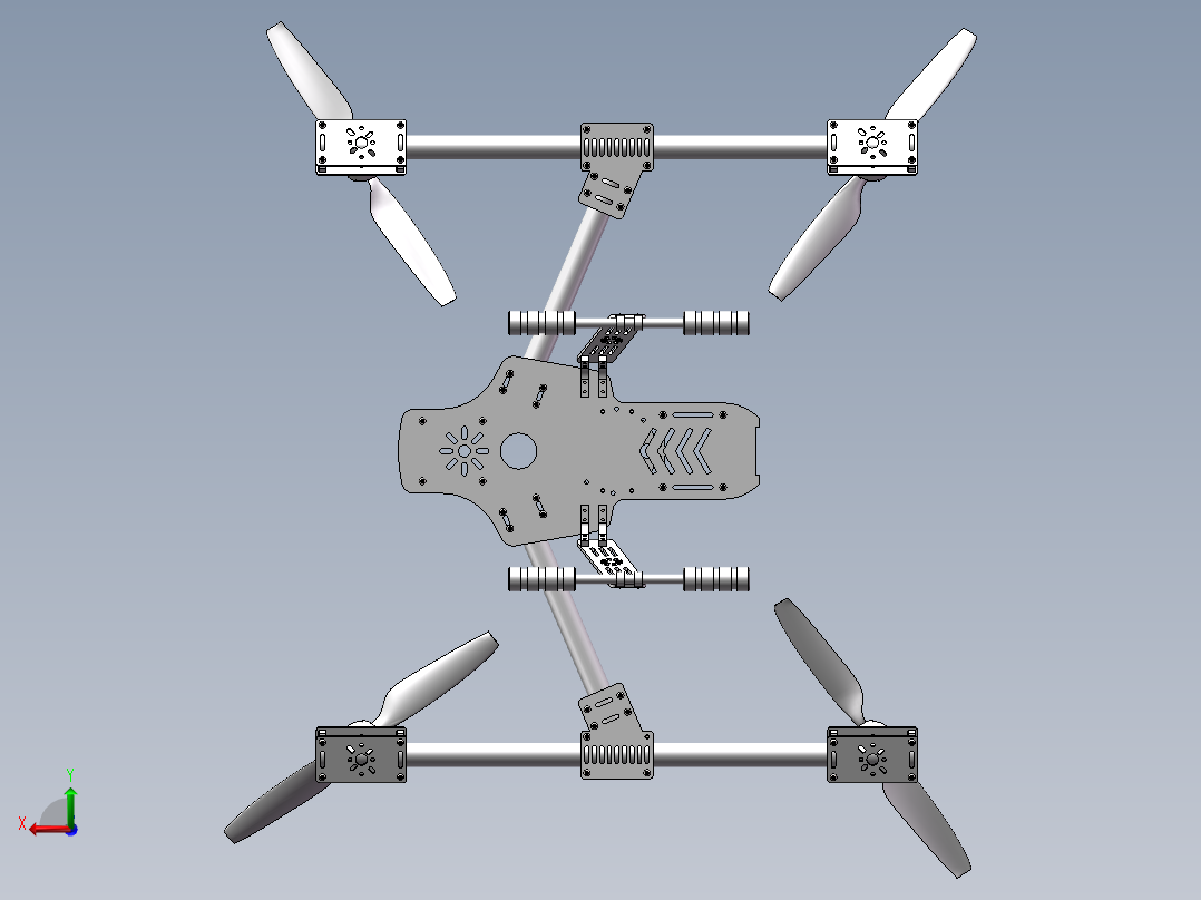 可调无人机后视图