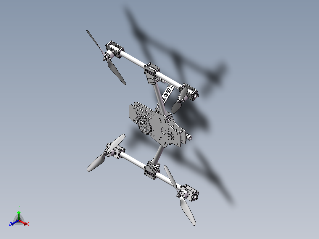 可调无人机正等轴测图