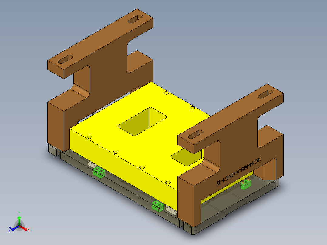 HC14-MS笔记本CNC工装夹具三维模型-A-CNC1正等轴测图