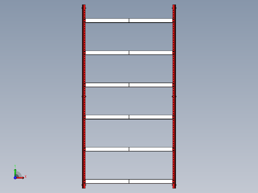 货架、一般货架前视图
