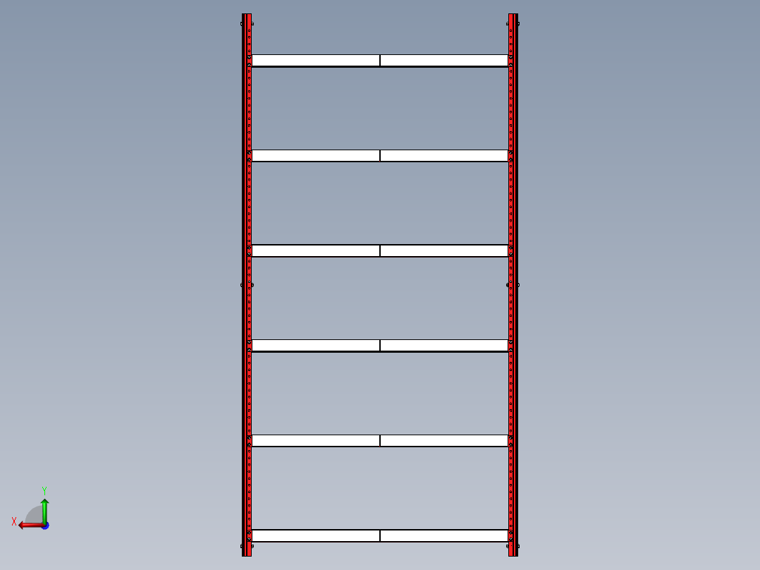 货架、一般货架后视图