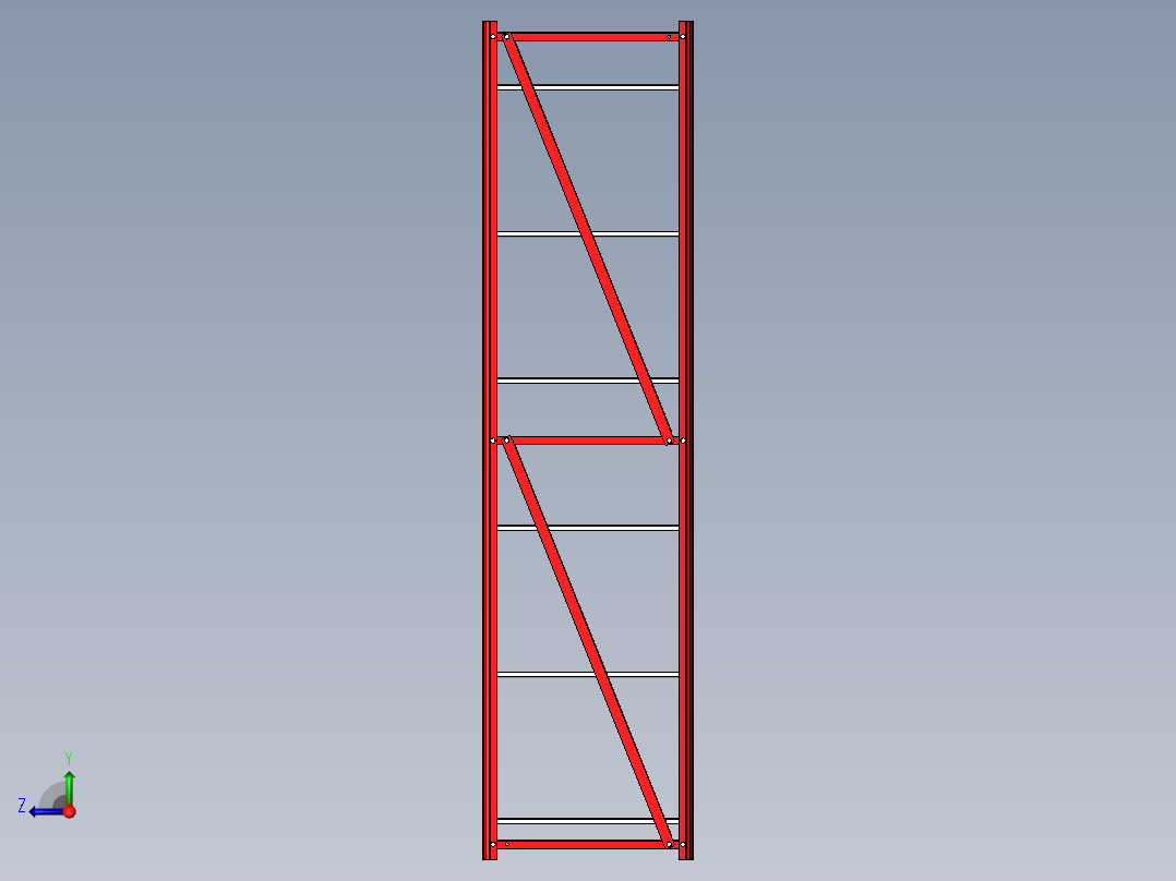 货架、一般货架右视图