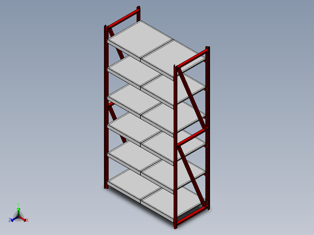 货架、一般货架正等轴测图