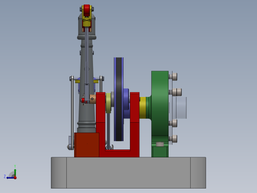 蒸汽机steam-engine-125834-模型格式为 sw右视缩略图