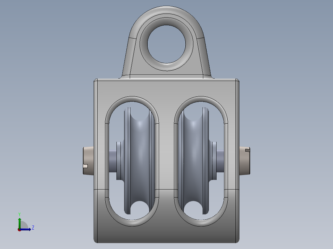 双定滑轮左视图