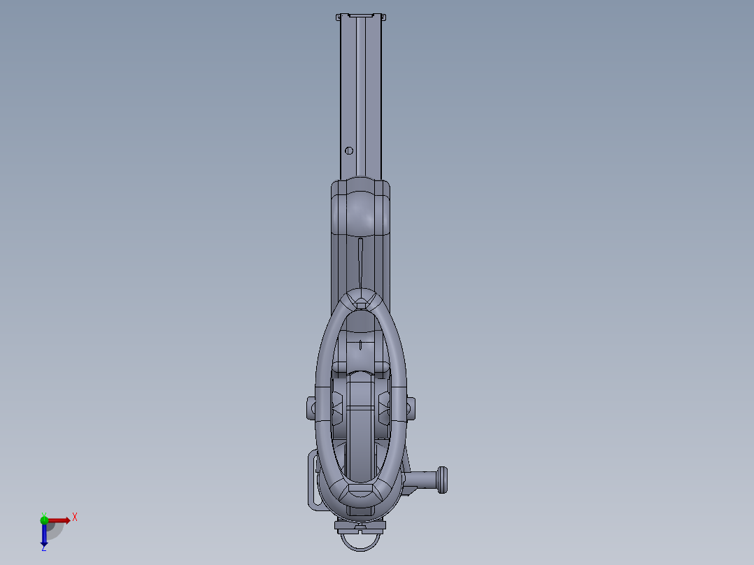 手枪左轮冲锋枪老式狙击步枪设计3D图纸maschinenpistole-40-mp-40 SW IGS俯视图