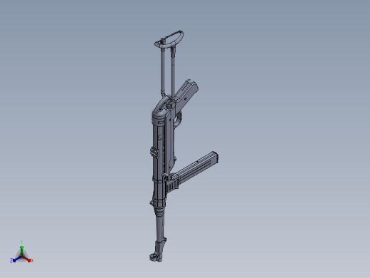 手枪左轮冲锋枪老式狙击步枪设计3D图纸maschinenpistole-40-mp-40 SW IGS正等轴测缩略图
