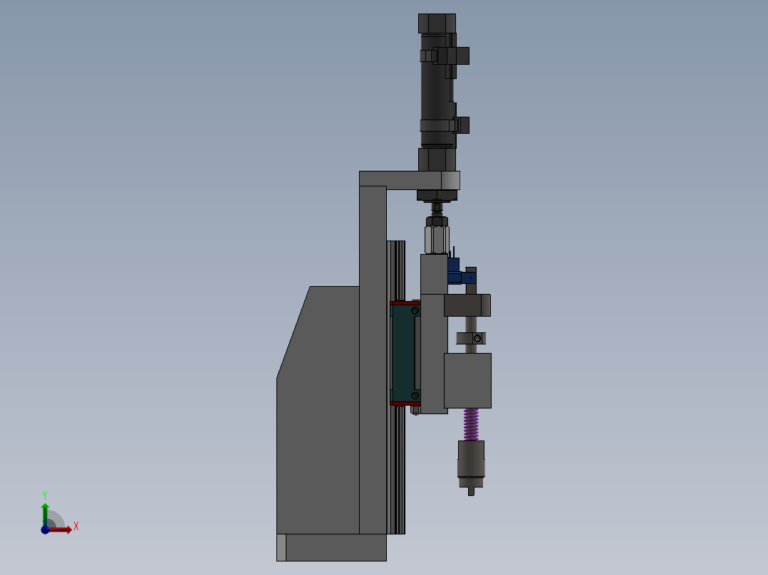 基于槽型光电的方向检测机构前视图