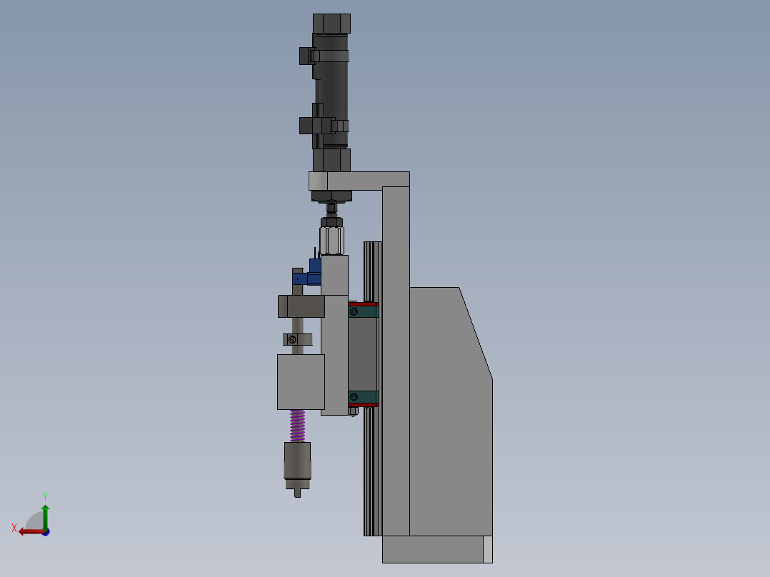基于槽型光电的方向检测机构后视图