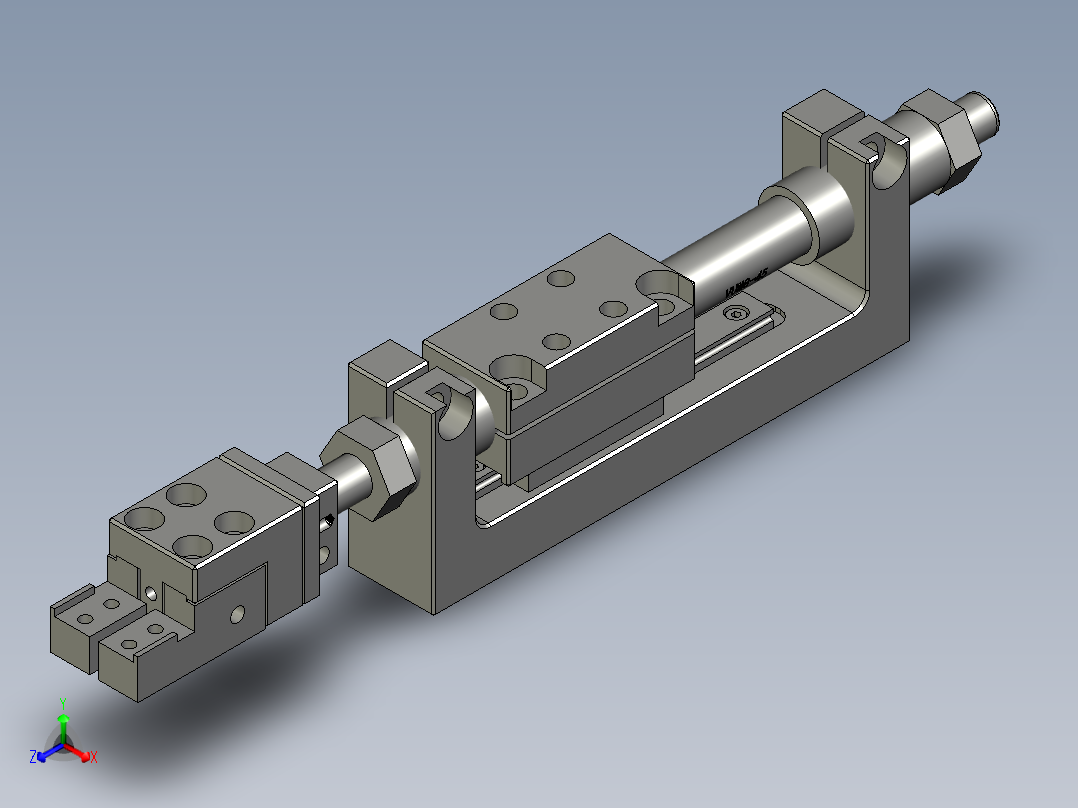驰远_集成式弹簧热铆枪_CY-SP45-A正等轴测图