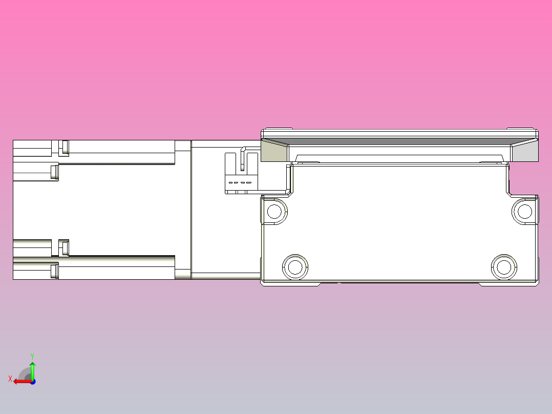 机器人皮带驱动直线轴TPA-GCB-120-P70-L100-DL-M20-N3后视图