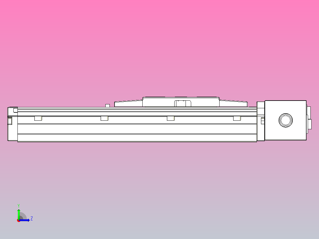 机器人皮带驱动直线轴TPA-GCB-120-P70-L100-DL-M20-N3左视图