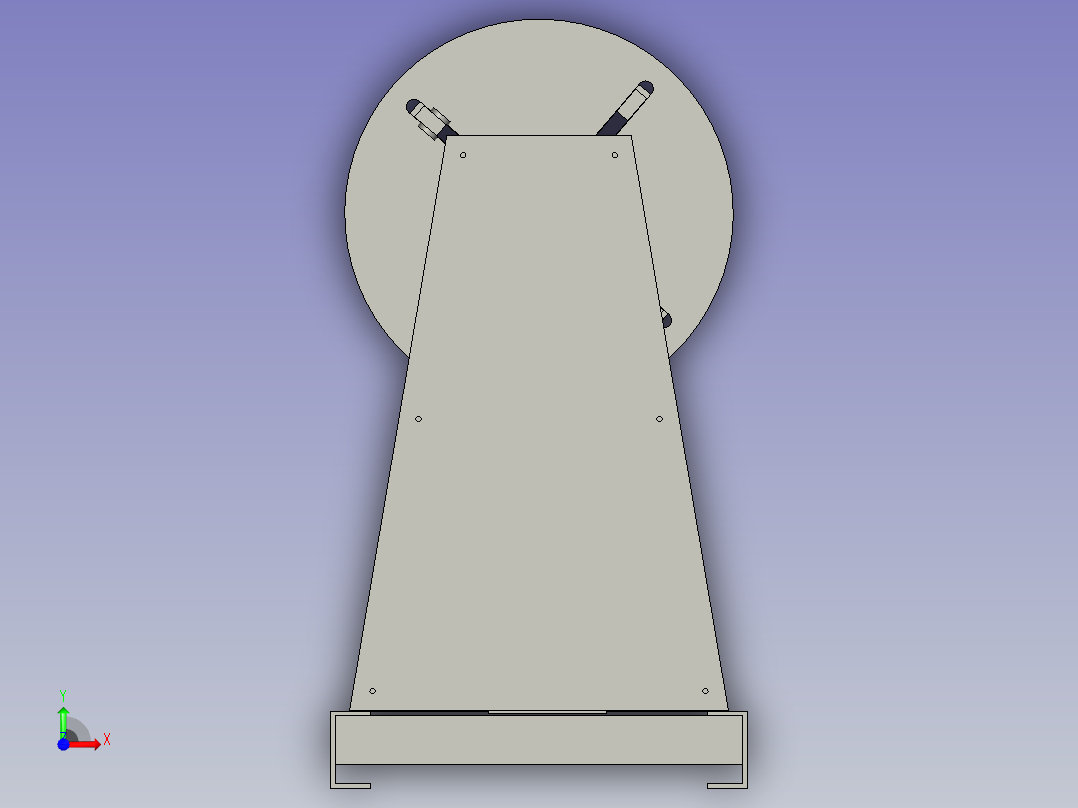 金属卷料开卷机前视图