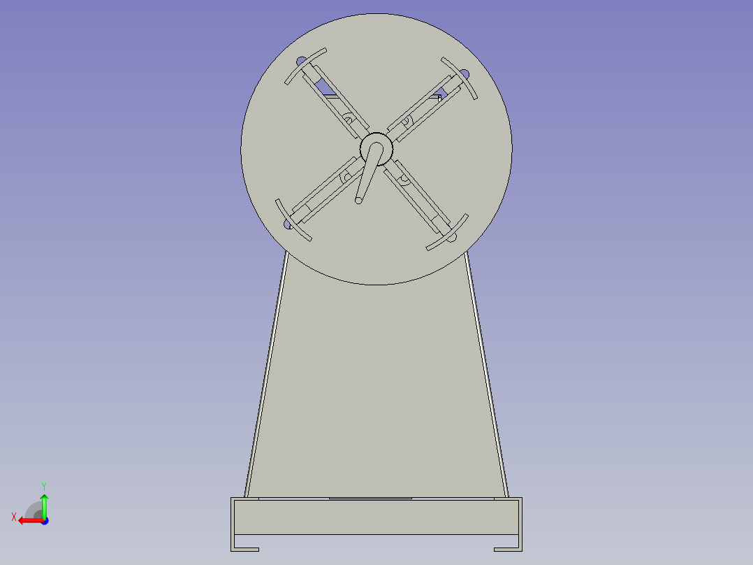 金属卷料开卷机后视图