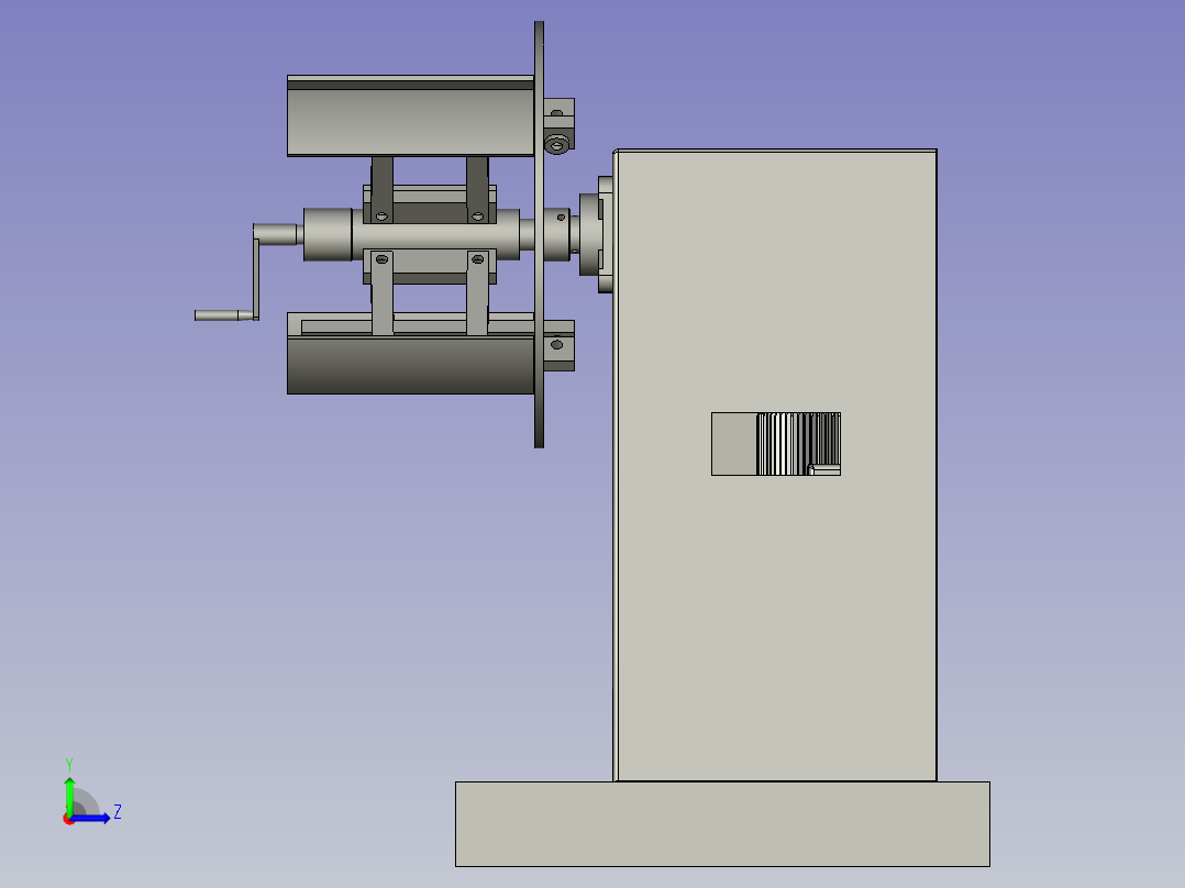 金属卷料开卷机左视图