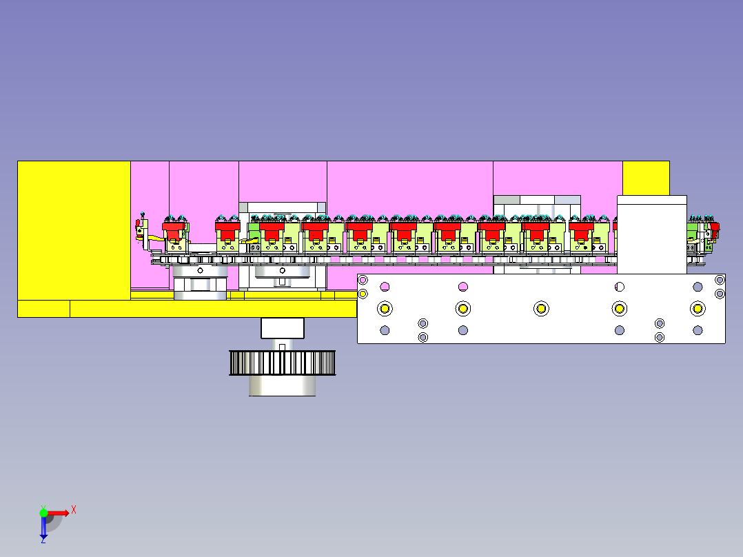 电容链条输送线设计俯视图