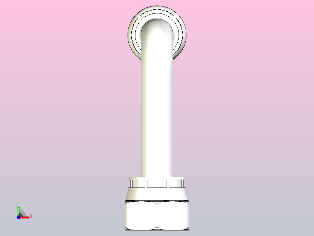 标准液压接头1J1HY-6-4前视图