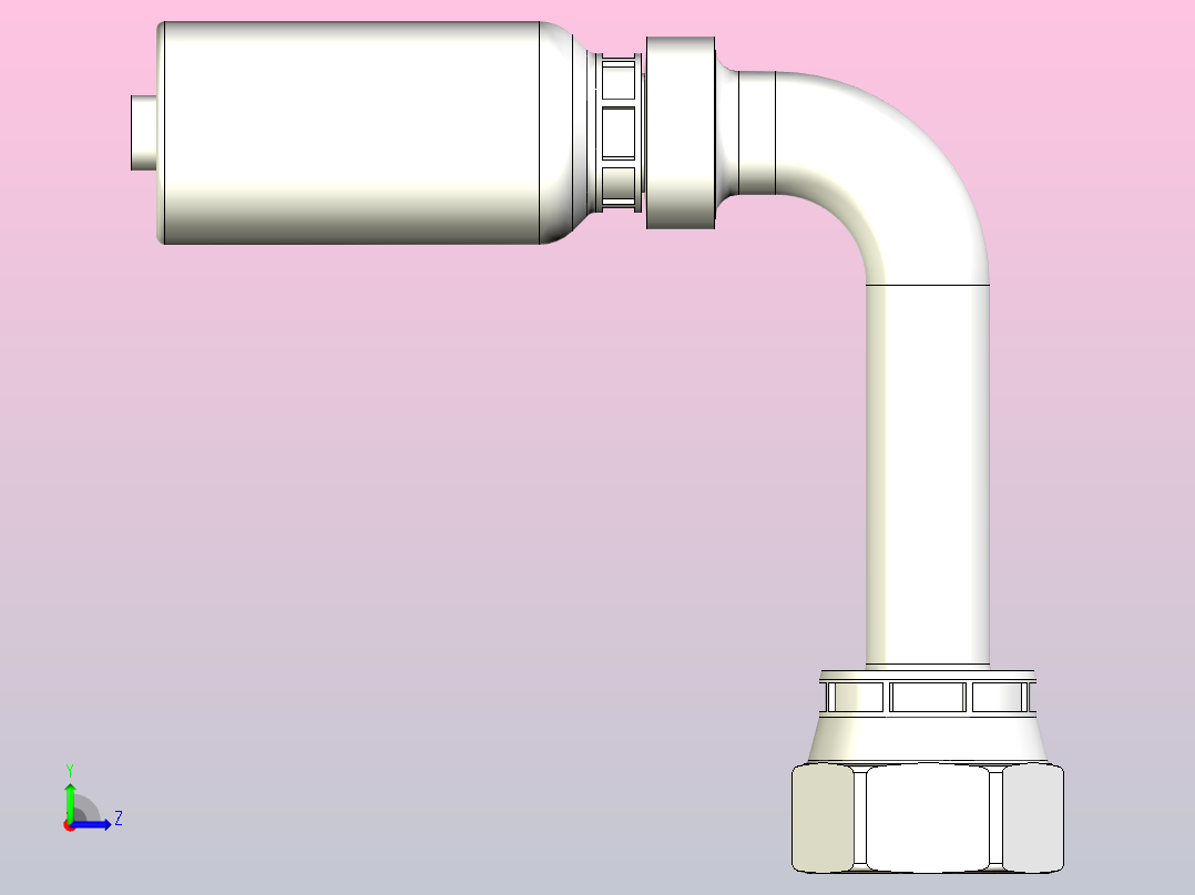标准液压接头1J1HY-6-4左视图