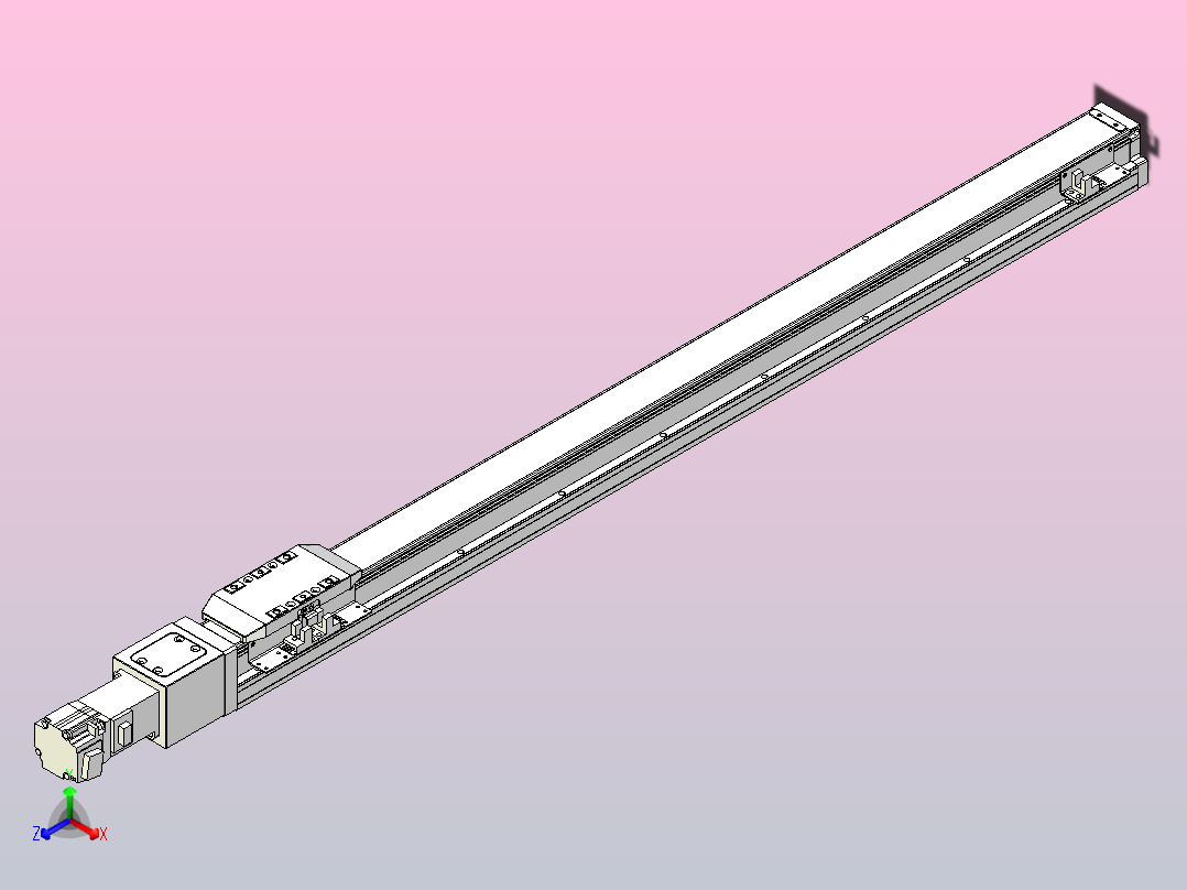滚珠丝杠直线轴内置导轨TPA-GCR-50-1210C-L750-M-M10-N3主视图