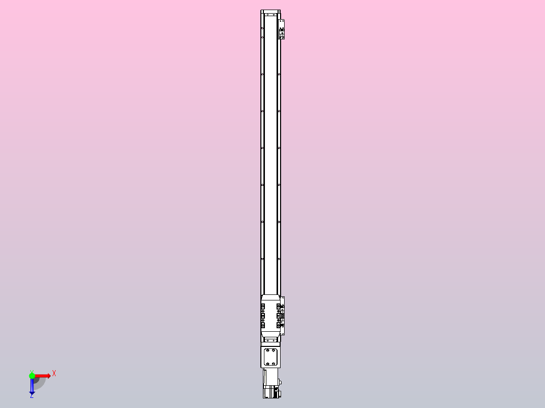 滚珠丝杠直线轴内置导轨TPA-GCR-50-1210C-L750-M-M10-N3俯视图