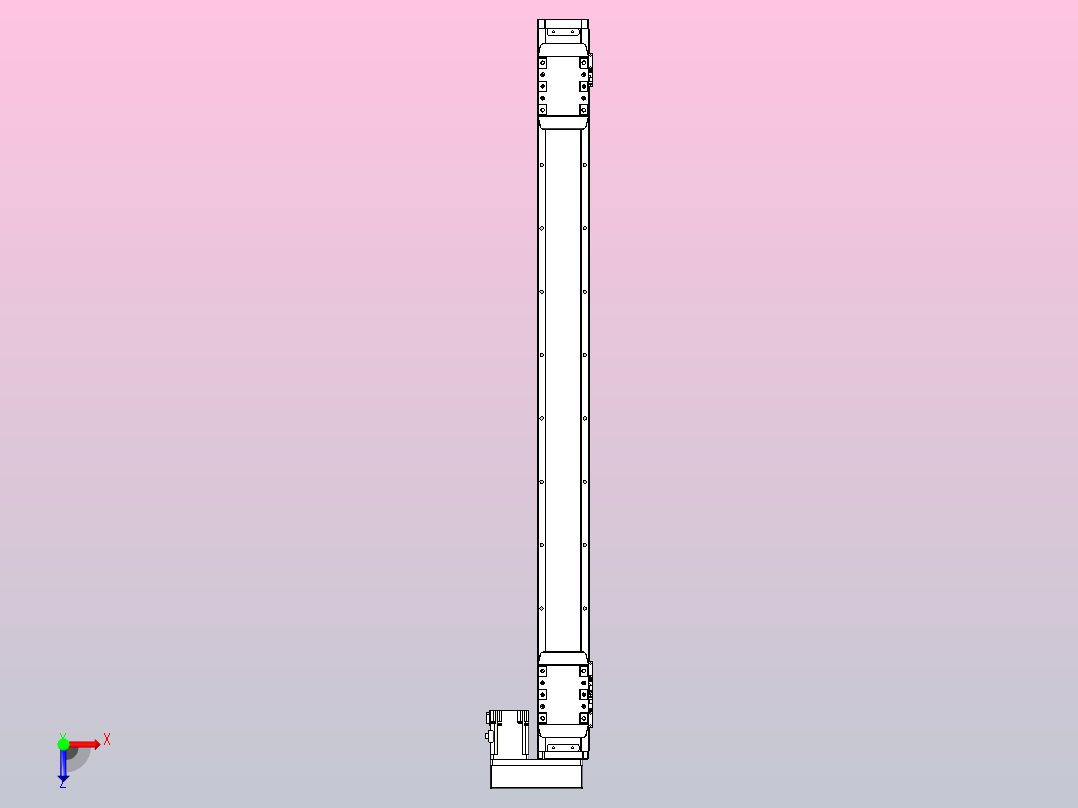 滚珠丝杠线性轴TPA-GCRS-80-1610C-L375-MR-M20-N3俯视图