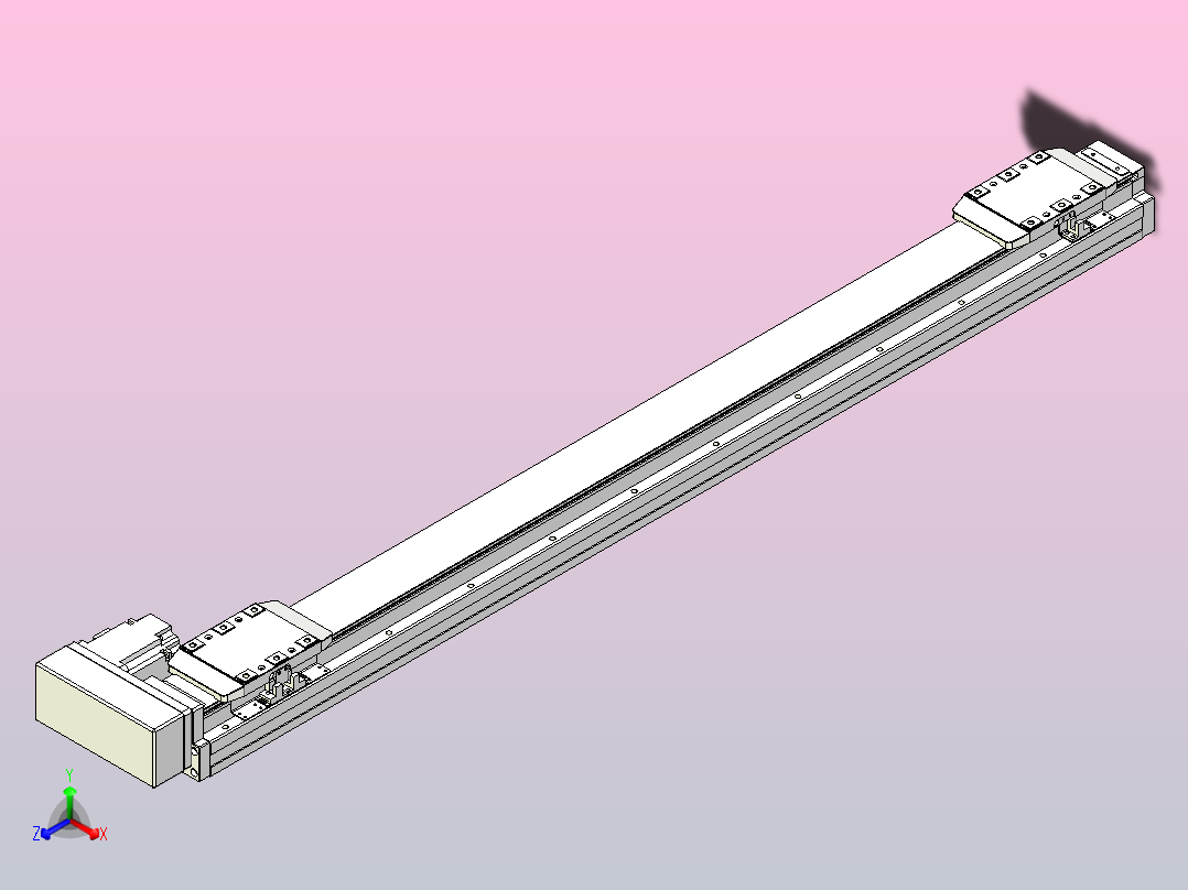 滚珠丝杠线性轴TPA-GCRS-80-1610C-L375-MR-M20-N3正等轴测图