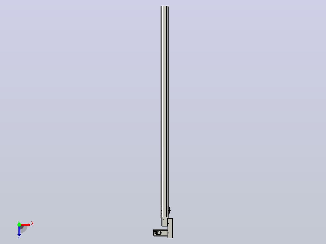 皮带直线轴半封闭可选导轨TPA-HNB-65S-90-L1600-MR-Y-P10-N3俯视图