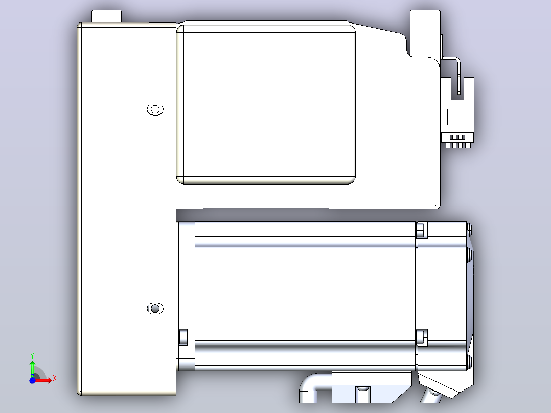 皮带直线轴半封闭可选导轨TPA-HNB-140D-120-L2750-LP-C-P40-N3前视图