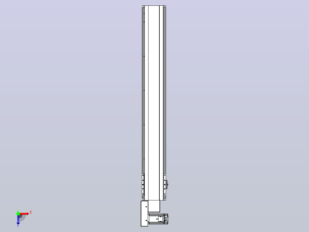 皮带直线轴半封闭可选导轨TPA-HNB-140D-120-L900-ML-Y-P40-N3俯视图