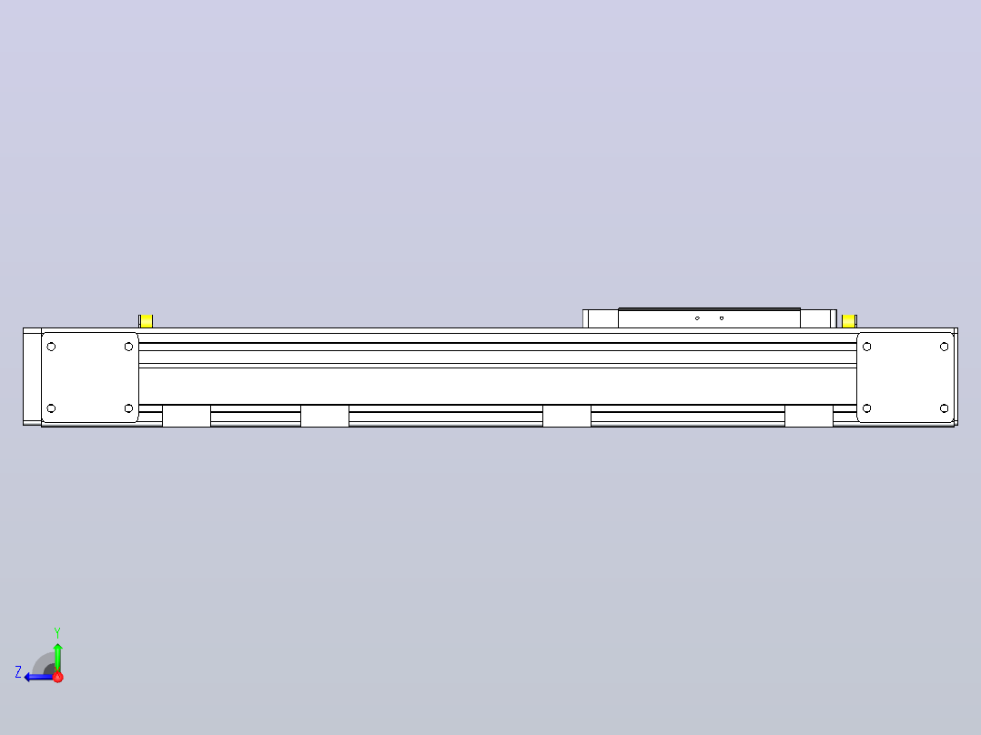 DMEB80-LTCR欧规同步带模组直线模组（电机左折直连）[DMEB80-L20S350-DT400-C2U-LTCR]右视图
