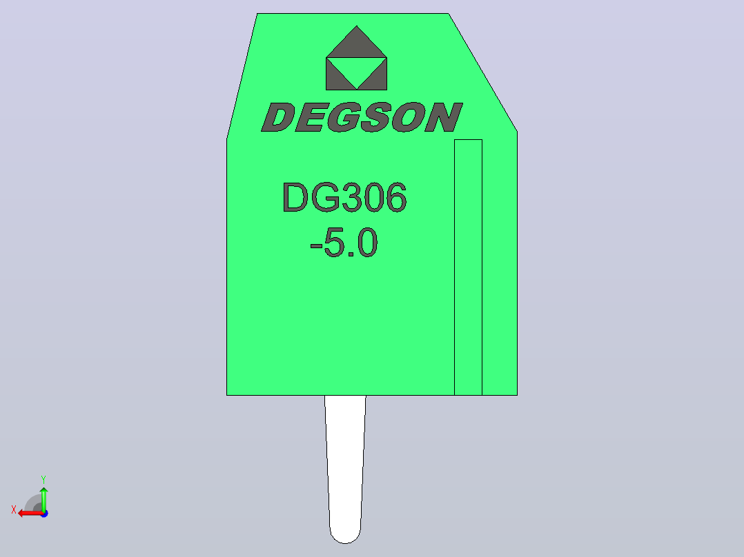 4针DG306 5绿色间距5毫米后视图