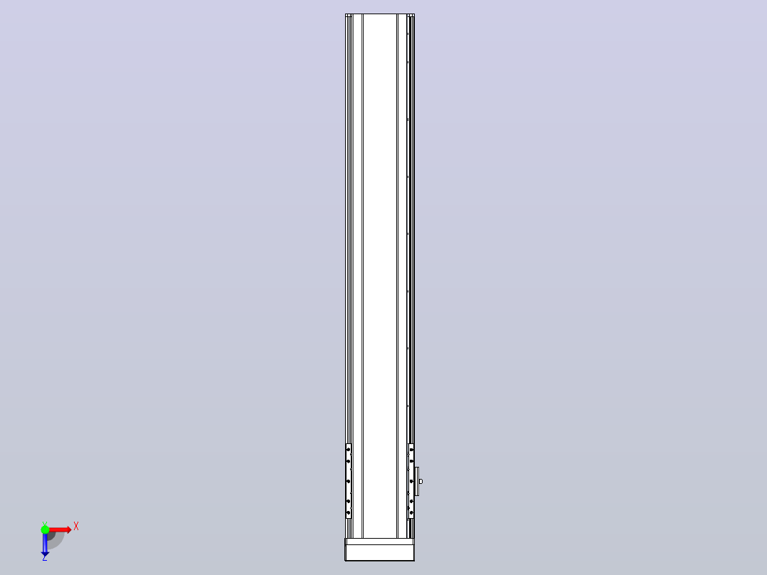 日规模组半封闭丝杆TPA-HNR-120D-1610C-L700-MP-Y-P40-N3俯视图