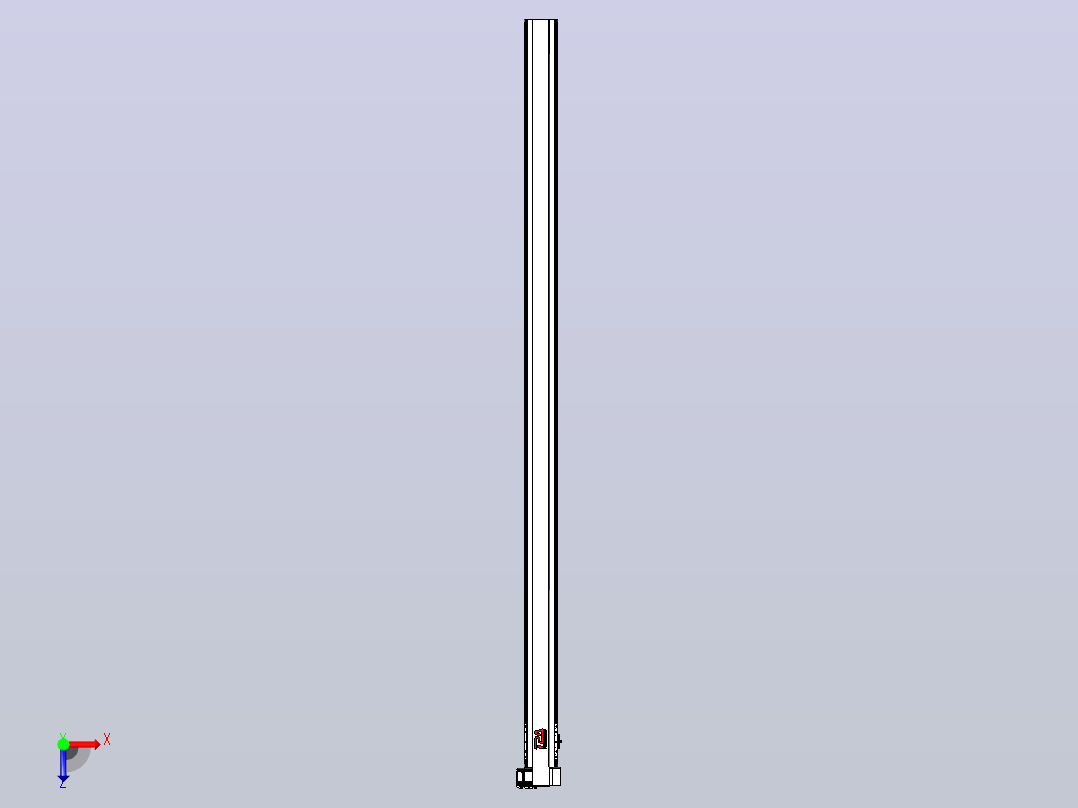 皮带直线轴半封闭可选导轨TPA-HNB-120D-110-L2450-RP-Y-P40-N3俯视图