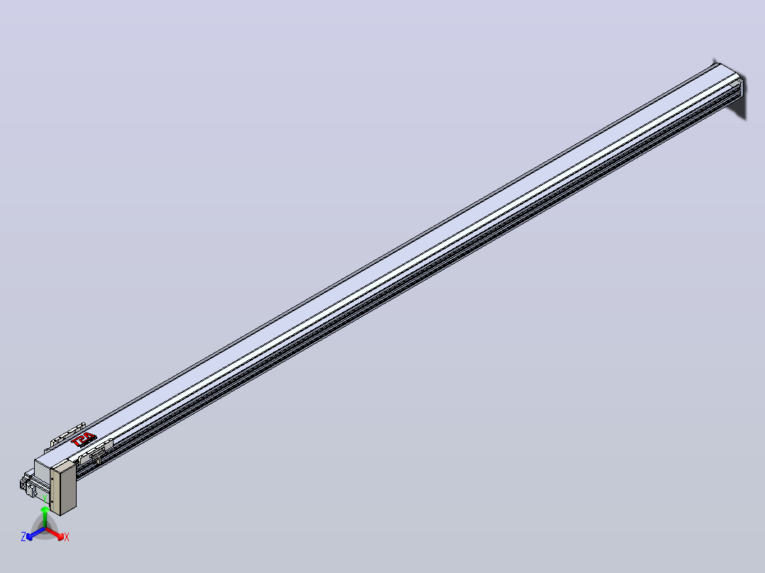 皮带直线轴半封闭可选导轨TPA-HNB-120D-110-L2450-RP-Y-P40-N3正等轴测图