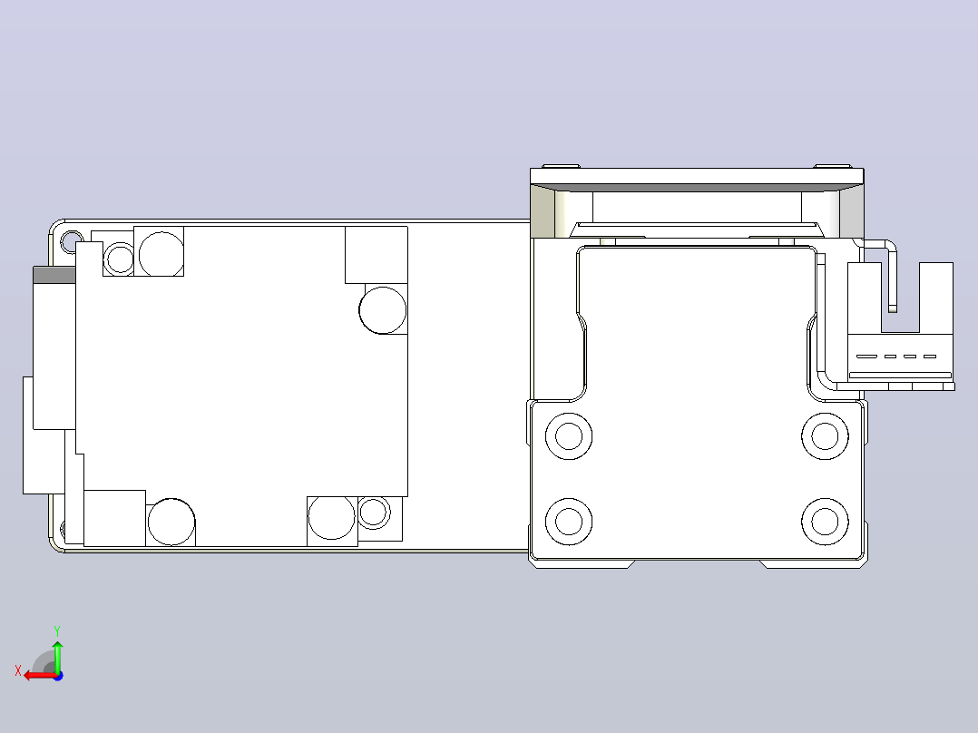 滚珠丝杠直线轴内置导轨TPA-GCR-40-1210C-L650-ML-M10-N3后视图