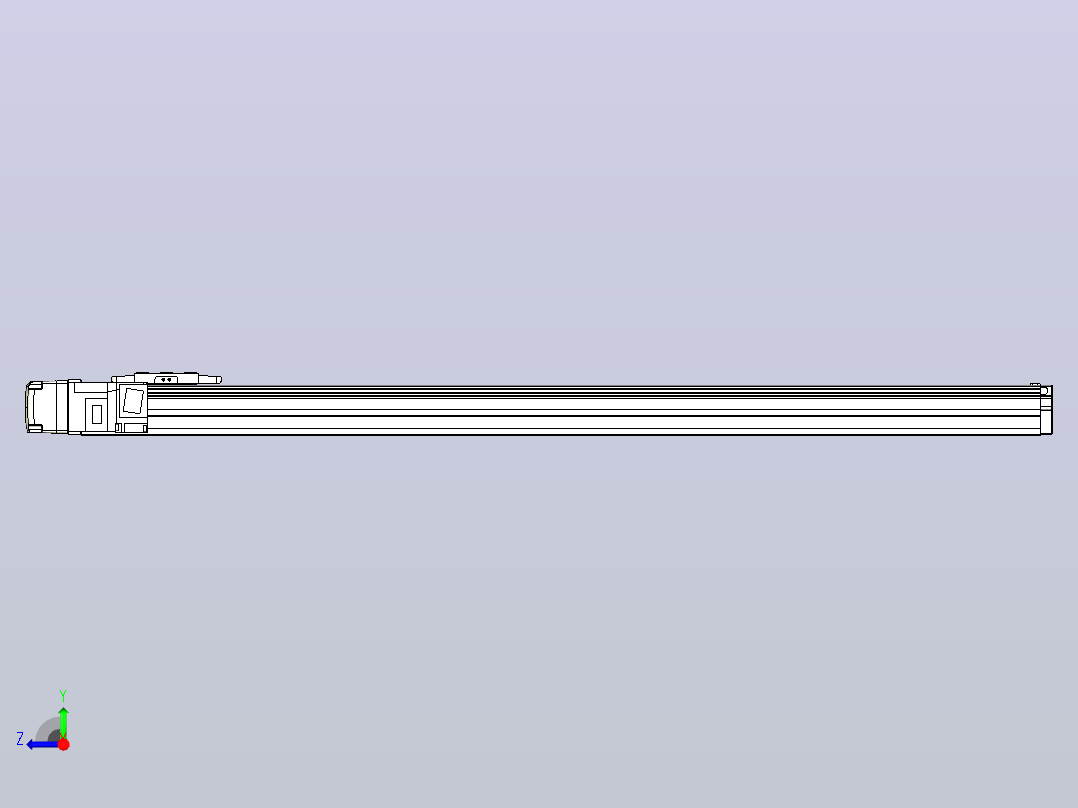 滚珠丝杠直线轴内置导轨TPA-GCR-40-1210C-L650-ML-M10-N3右视图