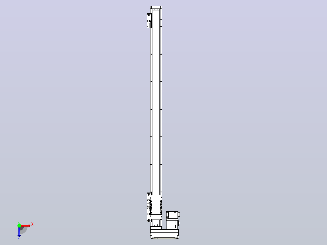 滚珠丝杠直线轴内置导轨TPA-GCR-40-1210C-L650-ML-M10-N3俯视图