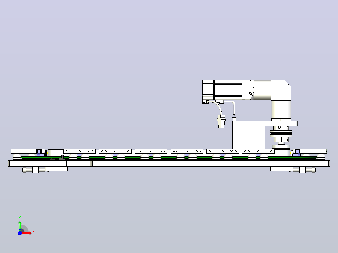 v25-200椭圆链条环形导轨（大板）前视图