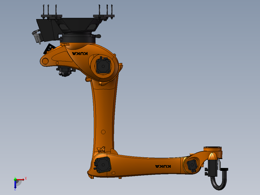 KUKA KR QUANTEC PA arctic机器人俯视图
