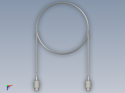 苹果USB-C到USB-C电缆1米俯视缩略图