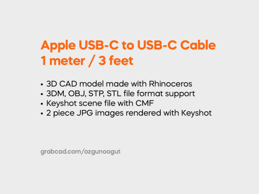 苹果USB-C到USB-C电缆1米缩略图